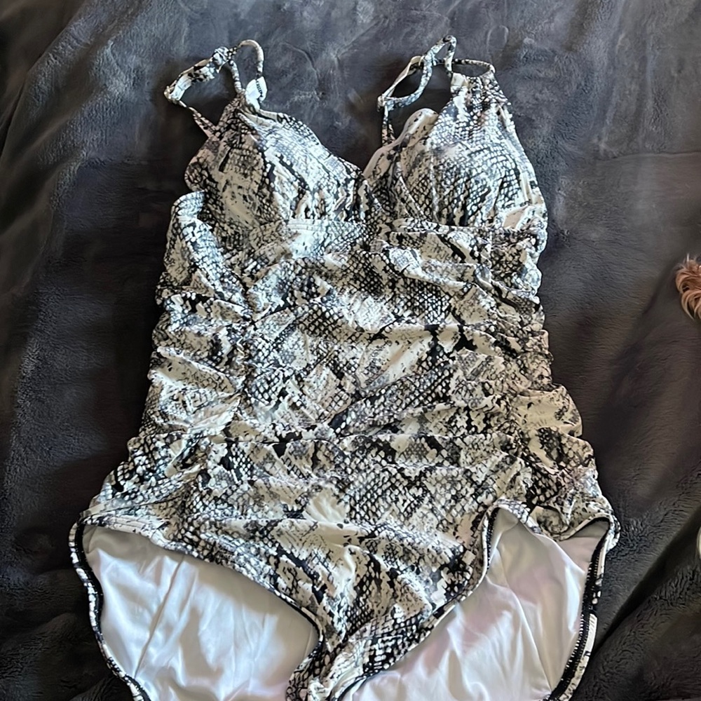 Calvin Klein one piece snake skin look